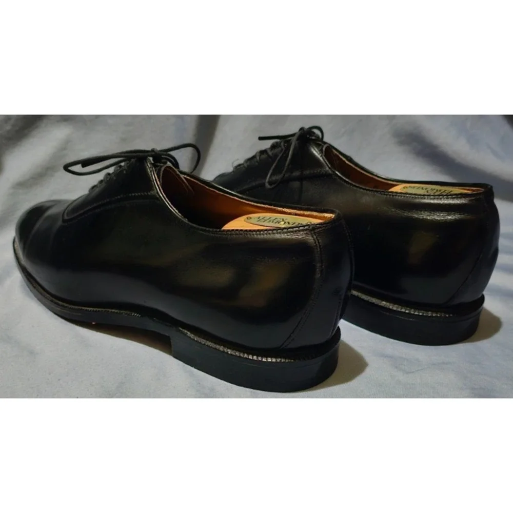 Vtg Johnston & Murphy Crown Aristocraft Derby Shoes 10 D‎ US